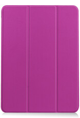 Nomfy Hoes Geschikt voor iPad Air 6 (11 inch) Hoes Tri-fold Tablet Hoesje Case Met Uitsparing Geschikt voor Apple Pencil - Hoesje Geschikt voor iPad Air 2024 (11 inch) Hoesje Hardcover Bookcase - Paars