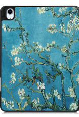 Nomfy Hoes Geschikt voor iPad Air 6 (11 inch) Hoes Tri-fold Tablet Hoesje Case Met Uitsparing Geschikt voor Apple Pencil Met Screenprotector - Hoesje Geschikt voor iPad Air 2024 (11 inch) Hoesje Hardcover Bookcase - Bloesem