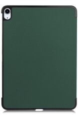 Nomfy Hoes Geschikt voor iPad Air 6 (11 inch) Hoes Tri-fold Tablet Hoesje Case Met Uitsparing Geschikt voor Apple Pencil Met Screenprotector - Hoesje Geschikt voor iPad Air 2024 (11 inch) Hoesje Hardcover Bookcase - Donkergroen