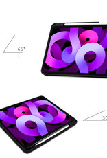 Nomfy Hoes Geschikt voor iPad Air 6 (11 inch) Hoes Tri-fold Tablet Hoesje Case Met Uitsparing Geschikt voor Apple Pencil Met Screenprotector - Hoesje Geschikt voor iPad Air 2024 (11 inch) Hoesje Hardcover Bookcase - Donkergroen