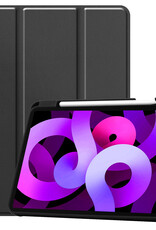 Nomfy Hoes Geschikt voor iPad Air 6 (11 inch) Hoes Tri-fold Tablet Hoesje Case Met Uitsparing Geschikt voor Apple Pencil Met Screenprotector - Hoesje Geschikt voor iPad Air 2024 (11 inch) Hoesje Hardcover Bookcase - Zwart