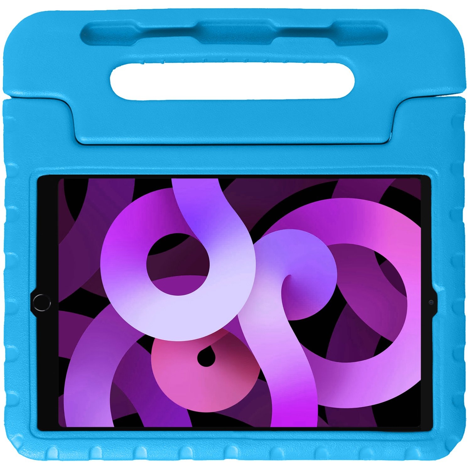 Nomfy Hoes Geschikt voor iPad Air 6 (13 inch) Hoes Bumper Kindvriendelijk Kids Case Kinderhoes - Hoesje Geschikt voor iPad Air 2024 (13 inch) Hoesje Shockproof Cover Hoes - Blauw