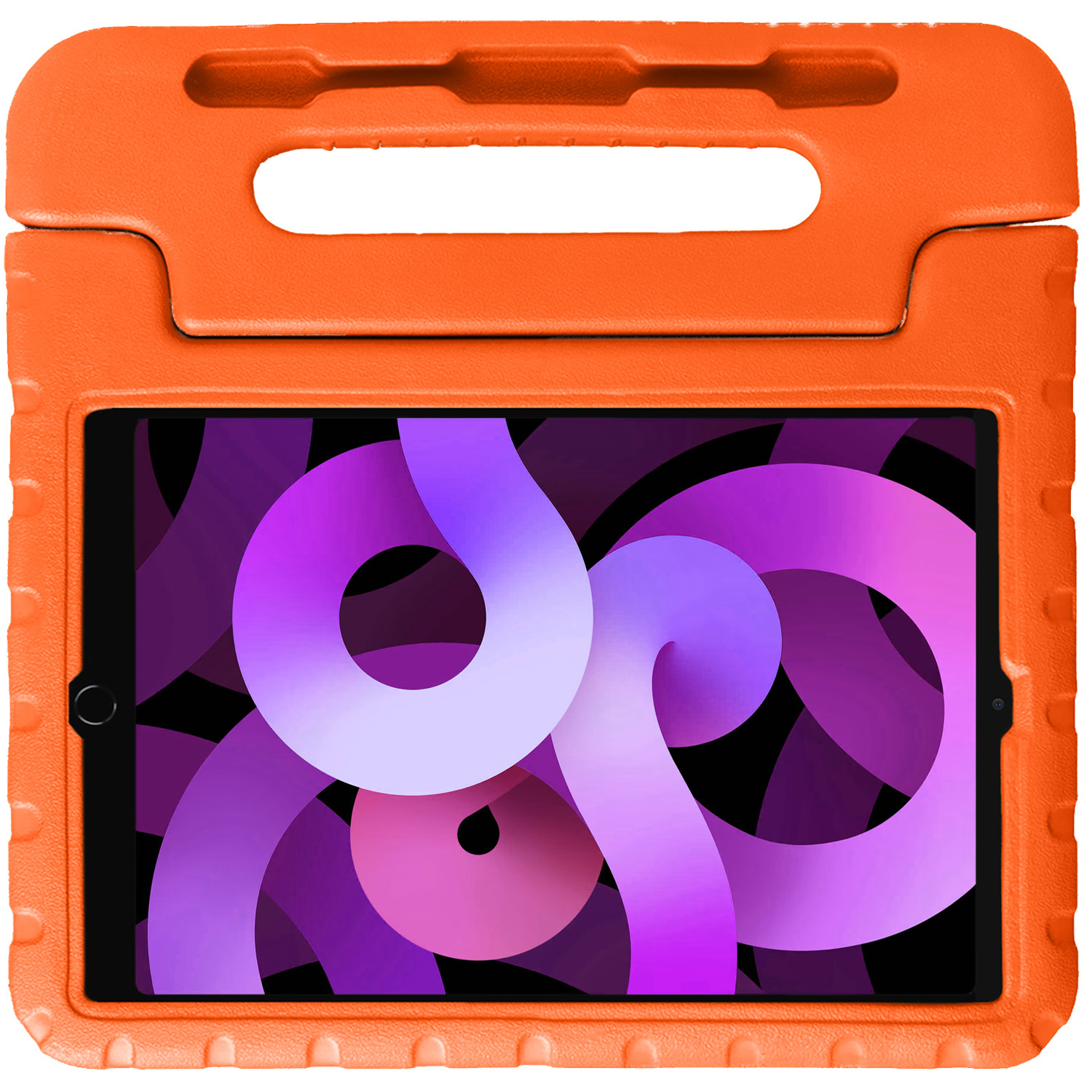 Nomfy Hoes Geschikt voor iPad Air 6 (13 inch) Hoes Bumper Kindvriendelijk Kids Case Kinderhoes - Hoesje Geschikt voor iPad Air 2024 (13 inch) Hoesje Shockproof Cover Hoes - Oranje