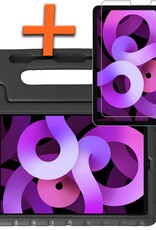 Nomfy Hoes Geschikt voor iPad Air 6 (13 inch) Hoes Bumper Kindvriendelijk Kids Case Kinderhoes Met Screenprotector - Hoesje Geschikt voor iPad Air 2024 (13 inch) Hoesje Shockproof Cover Hoes - Zwart