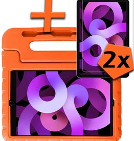 Nomfy Nomfy iPad Air 6 12.9 Kinderhoes Met 2x Screenprotector - Oranje