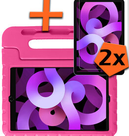 Nomfy Nomfy iPad Air 6 12.9 Kinderhoes Met 2x Screenprotector - Roze