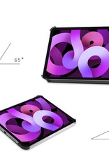 Nomfy Hoes Geschikt voor iPad Air 6 (13 inch) Hoes Tri-fold Tablet Hoesje Case - Hoesje Geschikt voor iPad Air 2024 (13 inch) Hoesje Hardcover Bookcase - Grijs
