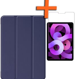 Nomfy Nomfy iPad Air 6 12.9 Hoesje Met Screenprotector - Donkerblauw