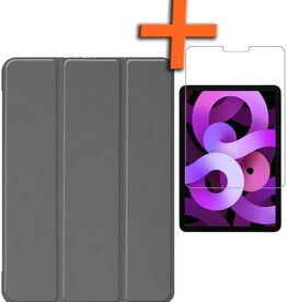 Nomfy Nomfy iPad Air 6 12.9 Hoesje Met Screenprotector - Grijs