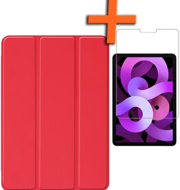 Nomfy Nomfy iPad Air 6 12.9 Hoesje Met Screenprotector - Rood