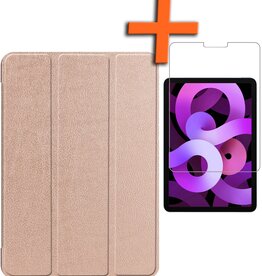 Nomfy Nomfy iPad Air 6 12.9 Hoesje Met Screenprotector - Rose Goud
