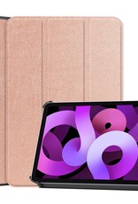 Nomfy Hoes Geschikt voor iPad Air 6 (13 inch) Hoes Tri-fold Tablet Hoesje Case Met Screenprotector - Hoesje Geschikt voor iPad Air 2024 (13 inch) Hoesje Hardcover Bookcase - Rosé goud