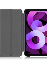 Nomfy Hoes Geschikt voor iPad Air 6 (13 inch) Hoes Tri-fold Tablet Hoesje Case Met Screenprotector - Hoesje Geschikt voor iPad Air 2024 (13 inch) Hoesje Hardcover Bookcase - Rosé goud