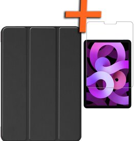 Nomfy Nomfy iPad Air 6 12.9 Hoesje Met Screenprotector - Zwart