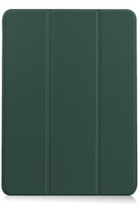 Nomfy Hoes Geschikt voor iPad Air 6 (13 inch) Hoes Tri-fold Tablet Hoesje Case Met Uitsparing Geschikt voor Apple Pencil - Hoesje Geschikt voor iPad Air 2024 (13 inch) Hoesje Hardcover Bookcase - Donkergroen