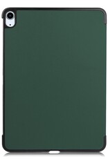 Nomfy Hoes Geschikt voor iPad Air 6 (13 inch) Hoes Tri-fold Tablet Hoesje Case Met Uitsparing Geschikt voor Apple Pencil - Hoesje Geschikt voor iPad Air 2024 (13 inch) Hoesje Hardcover Bookcase - Donkergroen