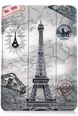 Nomfy Hoes Geschikt voor iPad Air 6 (13 inch) Hoes Tri-fold Tablet Hoesje Case Met Uitsparing Geschikt voor Apple Pencil - Hoesje Geschikt voor iPad Air 2024 (13 inch) Hoesje Hardcover Bookcase - Eiffeltoren