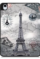 Nomfy Hoes Geschikt voor iPad Air 6 (13 inch) Hoes Tri-fold Tablet Hoesje Case Met Uitsparing Geschikt voor Apple Pencil - Hoesje Geschikt voor iPad Air 2024 (13 inch) Hoesje Hardcover Bookcase - Eiffeltoren