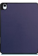 Nomfy Hoes Geschikt voor iPad Air 6 (13 inch) Hoes Tri-fold Tablet Hoesje Case Met Uitsparing Geschikt voor Apple Pencil Met Screenprotector - Hoesje Geschikt voor iPad Air 2024 (13 inch) Hoesje Hardcover Bookcase - Donkerblauw