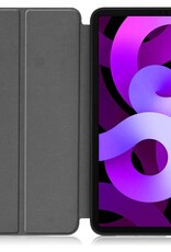 Nomfy Hoes Geschikt voor iPad Air 6 (13 inch) Hoes Tri-fold Tablet Hoesje Case Met Uitsparing Geschikt voor Apple Pencil Met Screenprotector - Hoesje Geschikt voor iPad Air 2024 (13 inch) Hoesje Hardcover Bookcase - Grijs