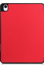 Nomfy Hoes Geschikt voor iPad Air 6 (13 inch) Hoes Tri-fold Tablet Hoesje Case Met Uitsparing Geschikt voor Apple Pencil Met Screenprotector - Hoesje Geschikt voor iPad Air 2024 (13 inch) Hoesje Hardcover Bookcase - Rood