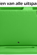 Nomfy Hoes Geschikt voor iPad Pro 2024 (11 inch) Hoes Bumper Kindvriendelijk Kids Case Kinderhoes - Hoesje Geschikt voor iPad Pro 2024 11 inch (7e generatie) Hoesje Shockproof Cover Hoes - Groen