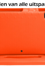 Nomfy Hoes Geschikt voor iPad Pro 2024 (11 inch) Hoes Bumper Kindvriendelijk Kids Case Kinderhoes - Hoesje Geschikt voor iPad Pro 2024 11 inch (7e generatie) Hoesje Shockproof Cover Hoes - Oranje