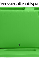 Nomfy Hoes Geschikt voor iPad Pro 2024 (11 inch) Hoes Bumper Kindvriendelijk Kids Case Kinderhoes Met Screenprotector - Hoesje Geschikt voor iPad Pro 2024 11 inch (7e generatie) Hoesje Shockproof Cover Hoes - Groen