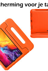 Nomfy Hoes Geschikt voor iPad Pro 2024 (11 inch) Hoes Bumper Kindvriendelijk Kids Case Kinderhoes Met Screenprotector - Hoesje Geschikt voor iPad Pro 2024 11 inch (7e generatie) Hoesje Shockproof Cover Hoes - Oranje