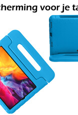 Nomfy Hoes Geschikt voor iPad Pro 2024 (11 inch) Hoes Bumper Kindvriendelijk Kids Case Kinderhoes Met 2x Screenprotector - Hoesje Geschikt voor iPad Pro 2024 11 inch (7e generatie) Hoesje Shockproof Cover Hoes - Blauw