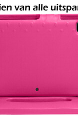 Nomfy Hoes Geschikt voor iPad Pro 2024 (11 inch) Hoes Bumper Kindvriendelijk Kids Case Kinderhoes Met 2x Screenprotector - Hoesje Geschikt voor iPad Pro 2024 11 inch (7e generatie) Hoesje Shockproof Cover Hoes - Roze