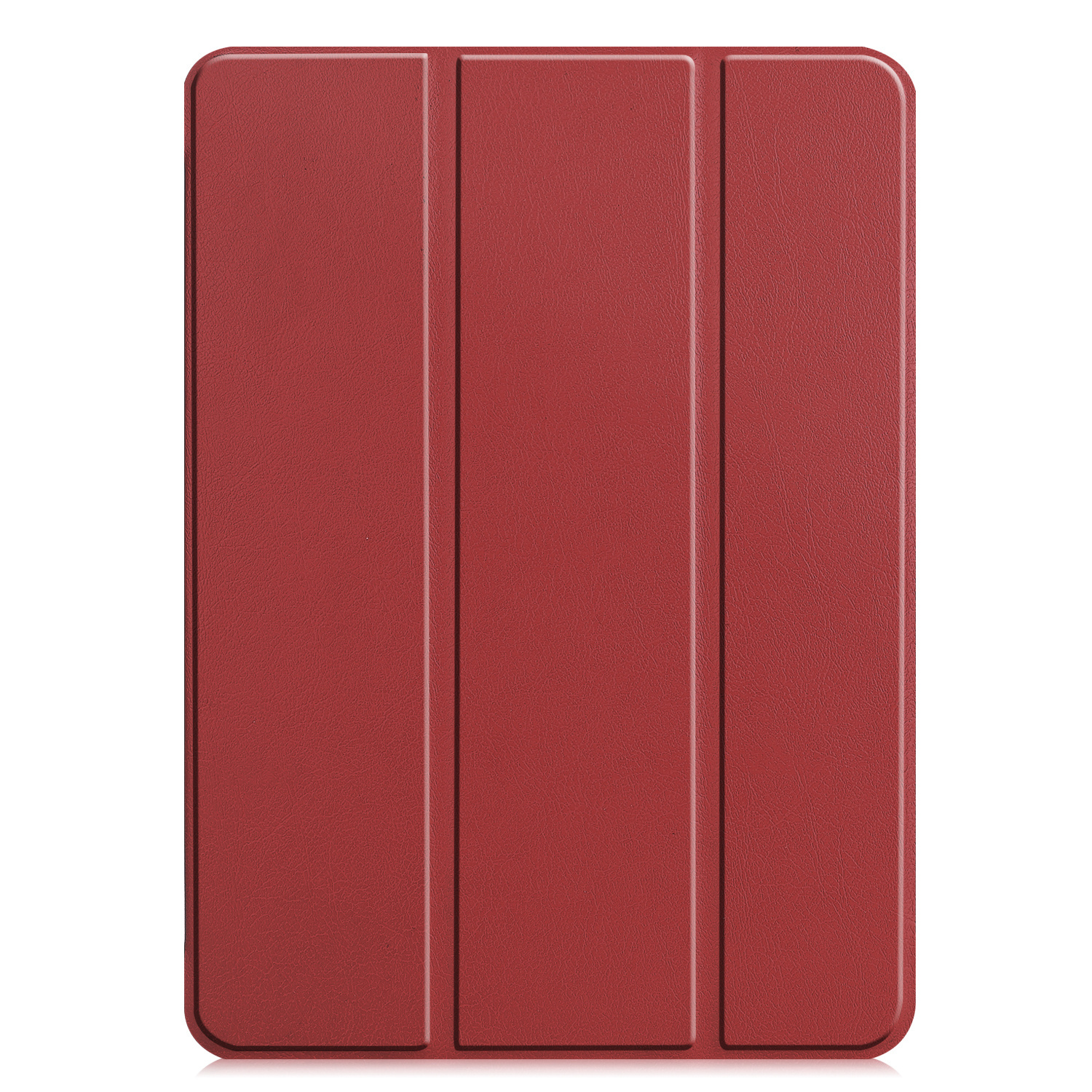 Nomfy Hoes Geschikt voor iPad Pro 2024 (11 inch) Hoes Tri-fold Tablet Hoesje Case - Hoesje Geschikt voor iPad Pro 2024 11 inch (7e generatie) Hoesje Hardcover Bookcase - Donkerrood