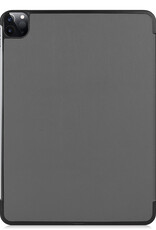 Nomfy Hoes Geschikt voor iPad Pro 2024 (11 inch) Hoes Tri-fold Tablet Hoesje Case - Hoesje Geschikt voor iPad Pro 2024 11 inch (7e generatie) Hoesje Hardcover Bookcase - Grijs