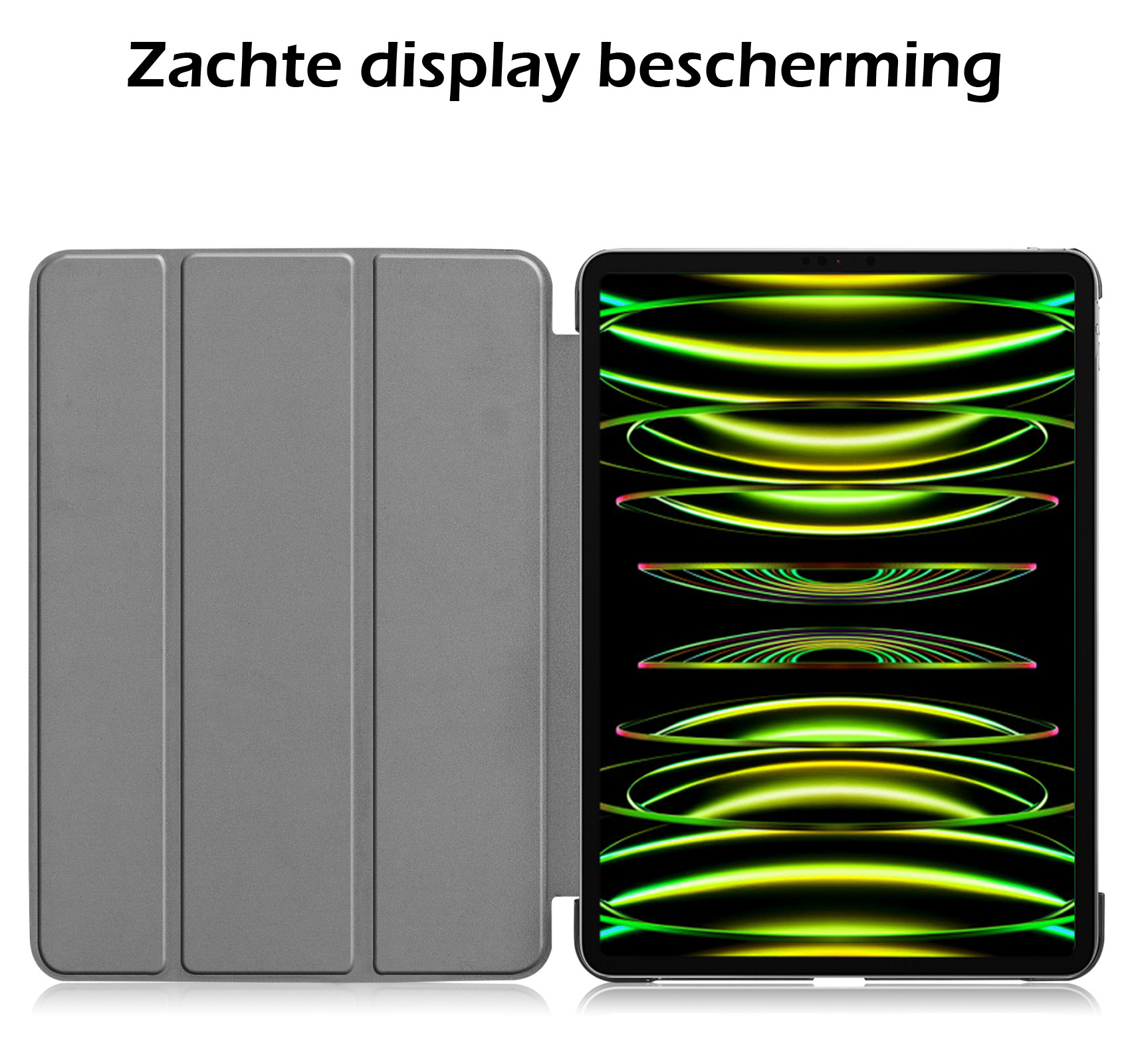 Nomfy Hoes Geschikt voor iPad Pro 2024 (11 inch) Hoes Tri-fold Tablet Hoesje Case - Hoesje Geschikt voor iPad Pro 2024 11 inch (7e generatie) Hoesje Hardcover Bookcase - Paars