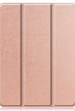 Nomfy Hoes Geschikt voor iPad Pro 2024 (11 inch) Hoes Tri-fold Tablet Hoesje Case - Hoesje Geschikt voor iPad Pro 2024 11 inch (7e generatie) Hoesje Hardcover Bookcase - Rood