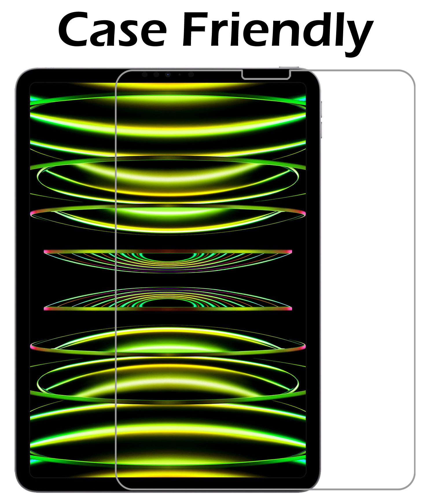 Nomfy Hoes Geschikt voor iPad Pro 2024 (11 inch) Hoes Tri-fold Tablet Hoesje Case Met Screenprotector - Hoesje Geschikt voor iPad Pro 2024 11 inch (7e generatie) Hoesje Hardcover Bookcase - Grijs