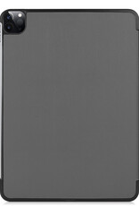 Nomfy Hoes Geschikt voor iPad Pro 2024 (11 inch) Hoes Tri-fold Tablet Hoesje Case Met Screenprotector - Hoesje Geschikt voor iPad Pro 2024 11 inch (7e generatie) Hoesje Hardcover Bookcase - Grijs