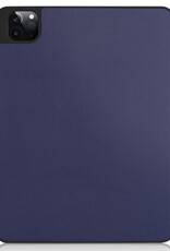 Nomfy Hoes Geschikt voor iPad Pro 2024 (11 inch) Hoes Tri-fold Tablet Hoesje Case Met Uitsparing Geschikt voor Apple Pencil - Hoesje Geschikt voor iPad Pro 2024 11 inch (7e generatie) Hoesje Hardcover Bookcase - Donkerblauw