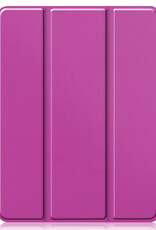 Nomfy Hoes Geschikt voor iPad Pro 2024 (11 inch) Hoes Tri-fold Tablet Hoesje Case Met Uitsparing Geschikt voor Apple Pencil - Hoesje Geschikt voor iPad Pro 2024 11 inch (7e generatie) Hoesje Hardcover Bookcase - Paars