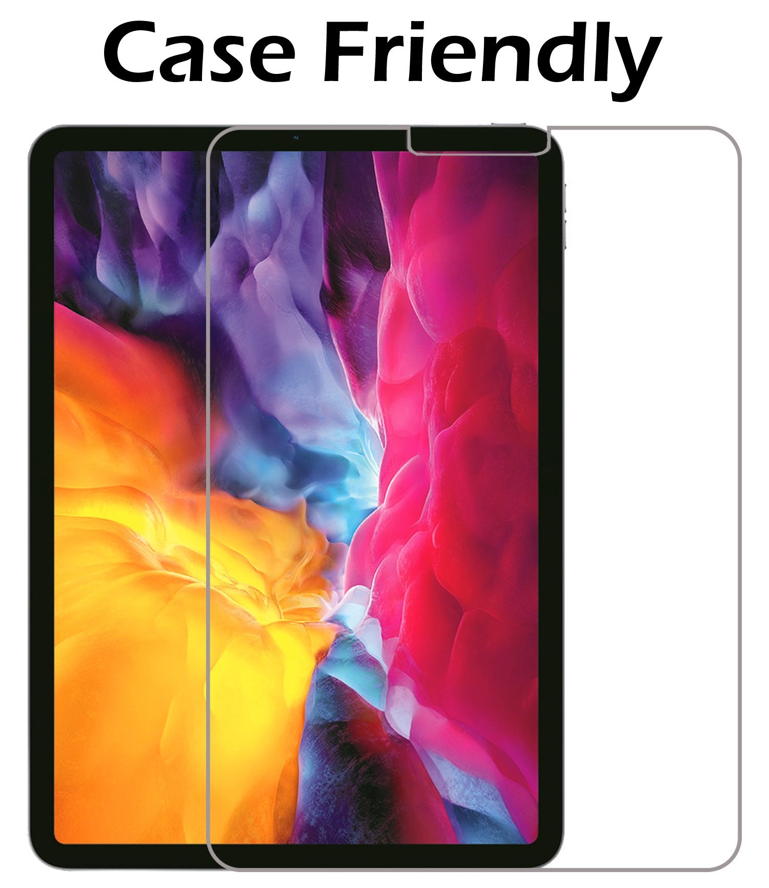 Nomfy Hoes Geschikt voor iPad Pro 2024 (13 inch) Hoes Bumper Kindvriendelijk Kids Case Kinderhoes Met Screenprotector - Hoesje Geschikt voor iPad Pro 2024 13 inch (7e generatie) Hoesje Shockproof Cover Hoes - Blauw