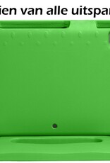 Nomfy Hoes Geschikt voor iPad Pro 2024 (13 inch) Hoes Bumper Kindvriendelijk Kids Case Kinderhoes Met Screenprotector - Hoesje Geschikt voor iPad Pro 2024 13 inch (7e generatie) Hoesje Shockproof Cover Hoes - Groen