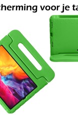 Nomfy Hoes Geschikt voor iPad Pro 2024 (13 inch) Hoes Bumper Kindvriendelijk Kids Case Kinderhoes Met Screenprotector - Hoesje Geschikt voor iPad Pro 2024 13 inch (7e generatie) Hoesje Shockproof Cover Hoes - Groen
