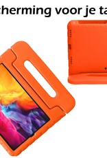 Nomfy Hoes Geschikt voor iPad Pro 2024 (13 inch) Hoes Bumper Kindvriendelijk Kids Case Kinderhoes Met Screenprotector - Hoesje Geschikt voor iPad Pro 2024 13 inch (7e generatie) Hoesje Shockproof Cover Hoes - Oranje