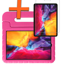 Nomfy Nomfy iPad Pro 13 inch (2024) Kinderhoes Met Screenprotector - Roze