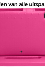 Nomfy Hoes Geschikt voor iPad Pro 2024 (13 inch) Hoes Bumper Kindvriendelijk Kids Case Kinderhoes Met 2x Screenprotector - Hoesje Geschikt voor iPad Pro 2024 13 inch (7e generatie) Hoesje Shockproof Cover Hoes - Roze