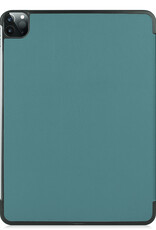 Nomfy Hoes Geschikt voor iPad Pro 2024 (13 inch) Hoes Tri-fold Tablet Hoesje Case - Hoesje Geschikt voor iPad Pro 2024 13 inch (7e generatie) Hoesje Hardcover Bookcase - Donkergroen