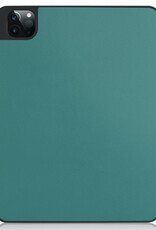 Nomfy Hoes Geschikt voor iPad Pro 2024 (13 inch) Hoes Tri-fold Tablet Hoesje Case Met Uitsparing Geschikt voor Apple Pencil - Hoesje Geschikt voor iPad Pro 2024 13 inch (7e generatie) Hoesje Hardcover Bookcase - Donkergroen