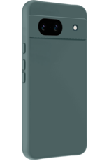 BASEY. Hoes Geschikt voor Google Pixel 8a Hoesje Siliconen Back Cover Case Met Screenprotector - Hoesje Geschikt voor Google Pixel 8a Hoes Cover Hoesje - Donkergroen