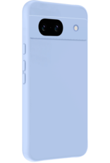 BASEY. Hoes Geschikt voor Google Pixel 8a Hoesje Siliconen Back Cover Case Met Screenprotector - Hoesje Geschikt voor Google Pixel 8a Hoes Cover Hoesje - Lichtblauw