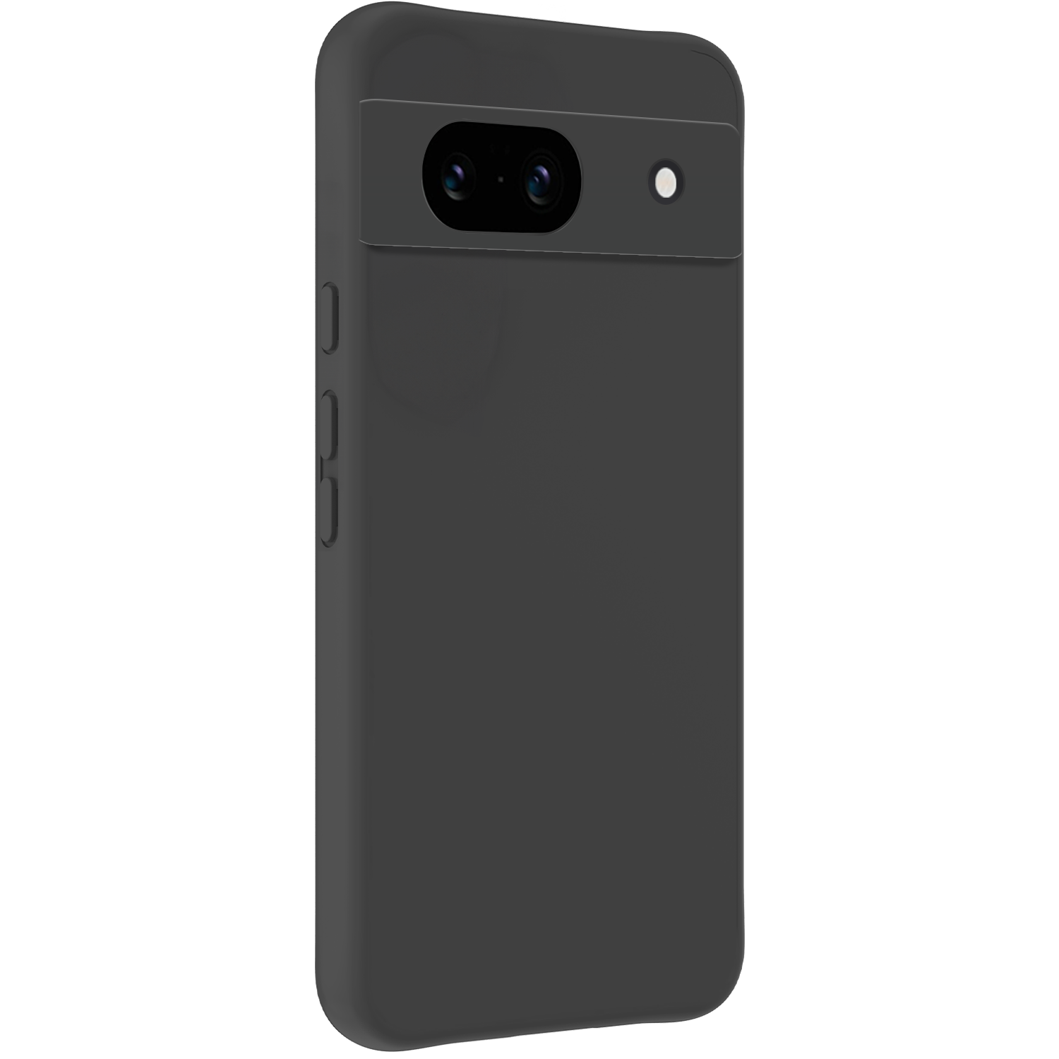BASEY. Hoes Geschikt voor Google Pixel 8a Hoesje Siliconen Back Cover Case Met Screenprotector - Hoesje Geschikt voor Google Pixel 8a Hoes Cover Hoesje - Zwart